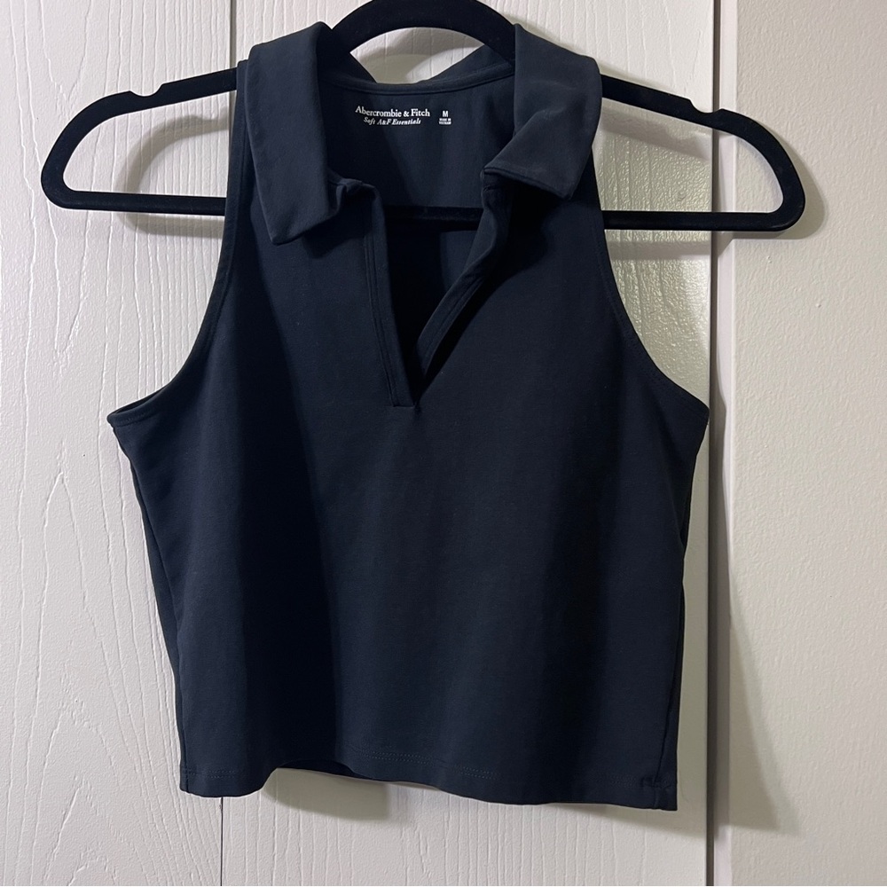 2 Abercrombie & Fitch Collared Crop Tops